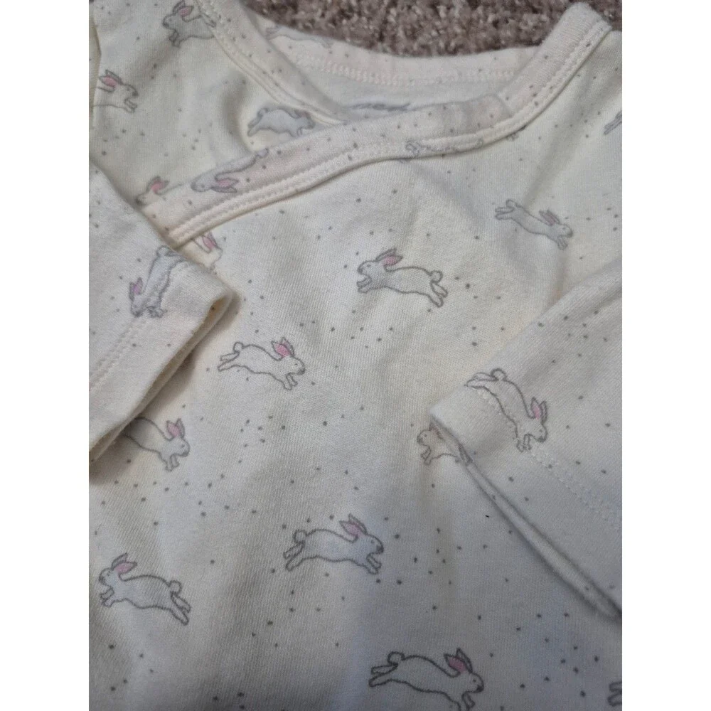 Pehr organic bunny kimono Easter  bodysuit size 0-3 months